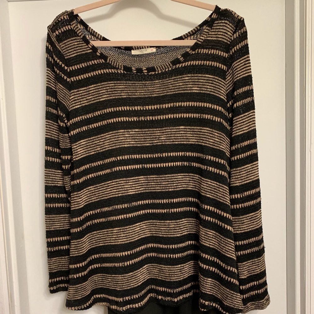 Le Lis brand knit/chiffon from Evereve size L